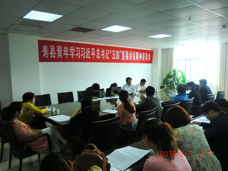 团寿县县委召开学习习近平总书记“五四”讲话精神座谈会 