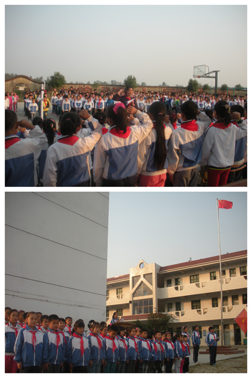 涧沟镇中心小学举行新队员入队仪式