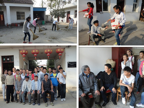 茶庵中心学校开展敬老爱老实践活动