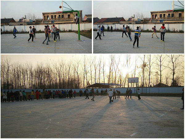 邢铺初中举行学生篮球比赛