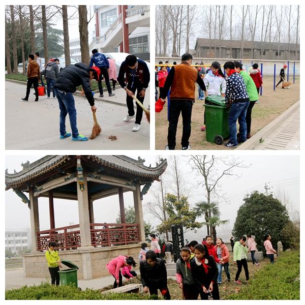 正阳中学志愿者“学雷锋”在行动