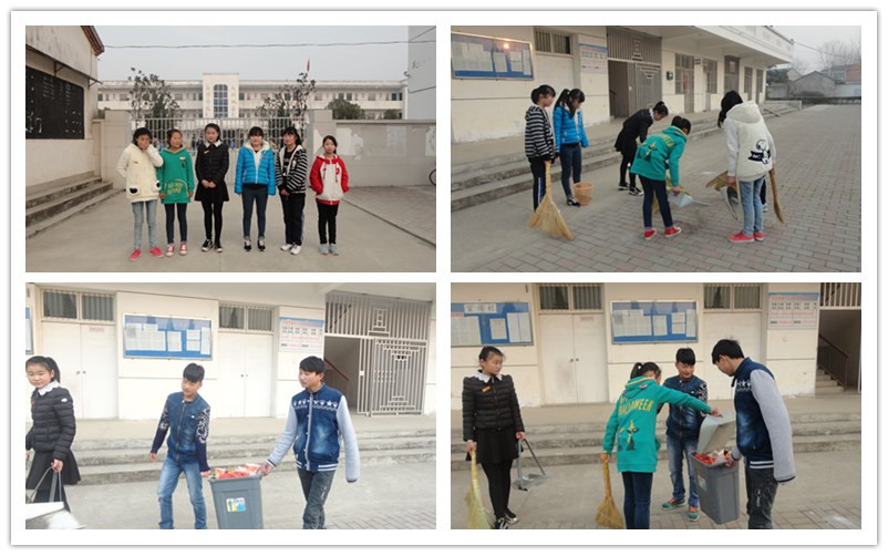 茶庵中心学校开展“学雷锋，美校园”绿色环保行动
