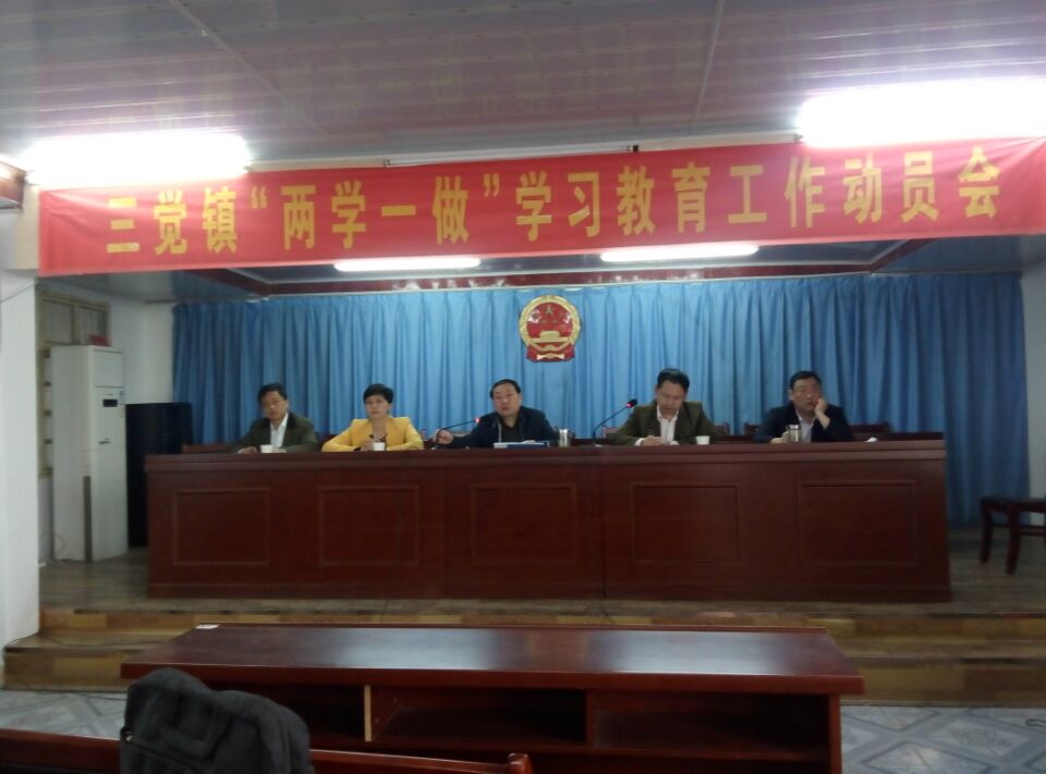 三觉镇“两学一做”学习教育工作动员会